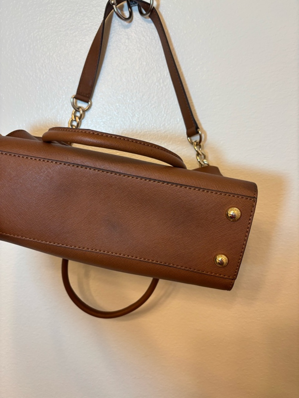 Michael Kors Cognac Leather small Hamilton bag - Picture 5 of 6